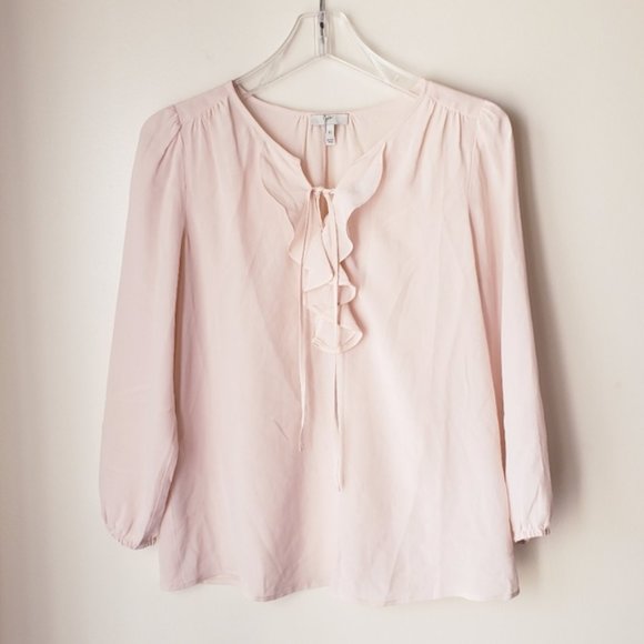 Joie Hynes Silk Ruffle Blouse XS - Picture 4 of 8